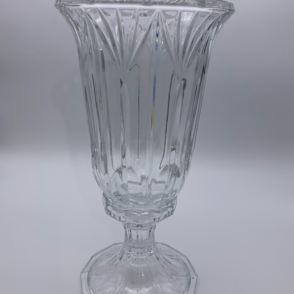 Vintage Imperial Makayla 12" Cleo Hurricane 24% Lead Crystal Candle Holder 2pcs. - Picture 3 of 16